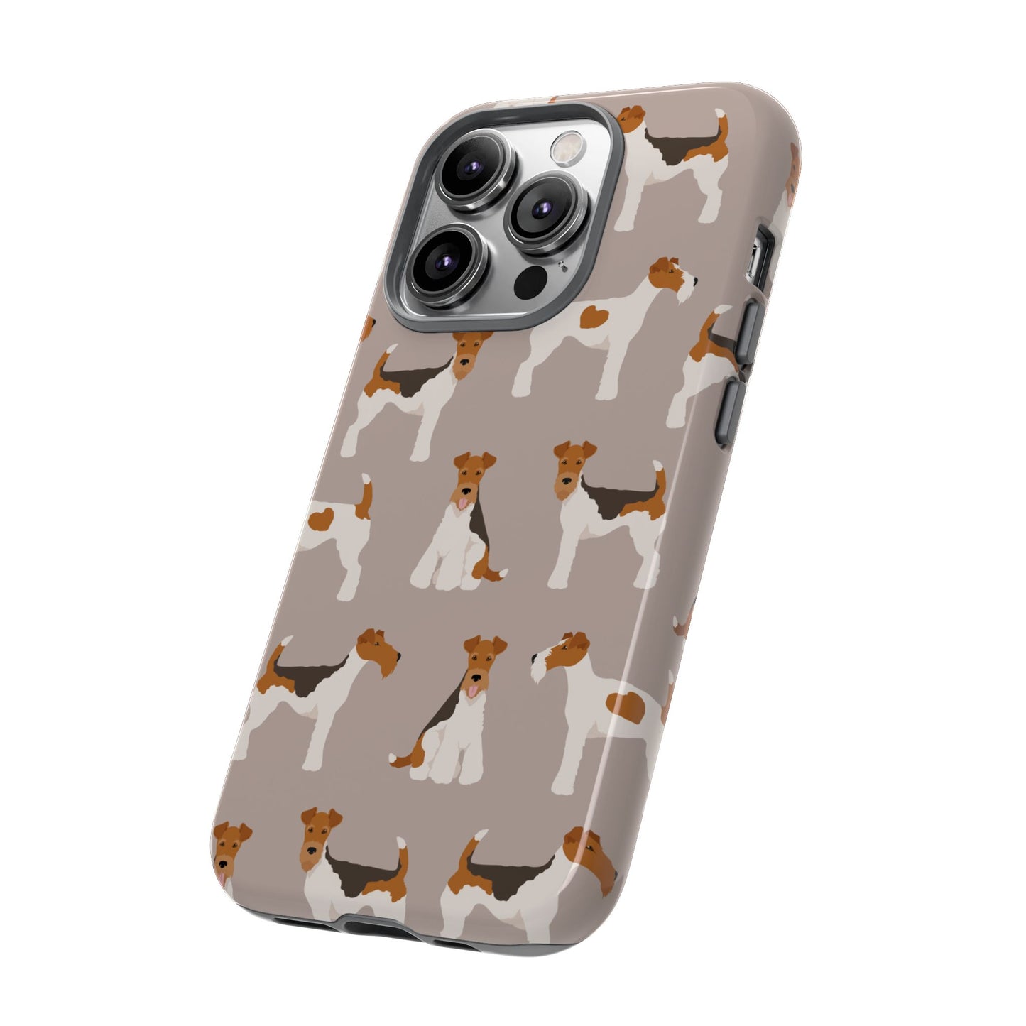 Dog Lover Tough Case - Stylish Phone Case Featuring Playful Fox Terriers