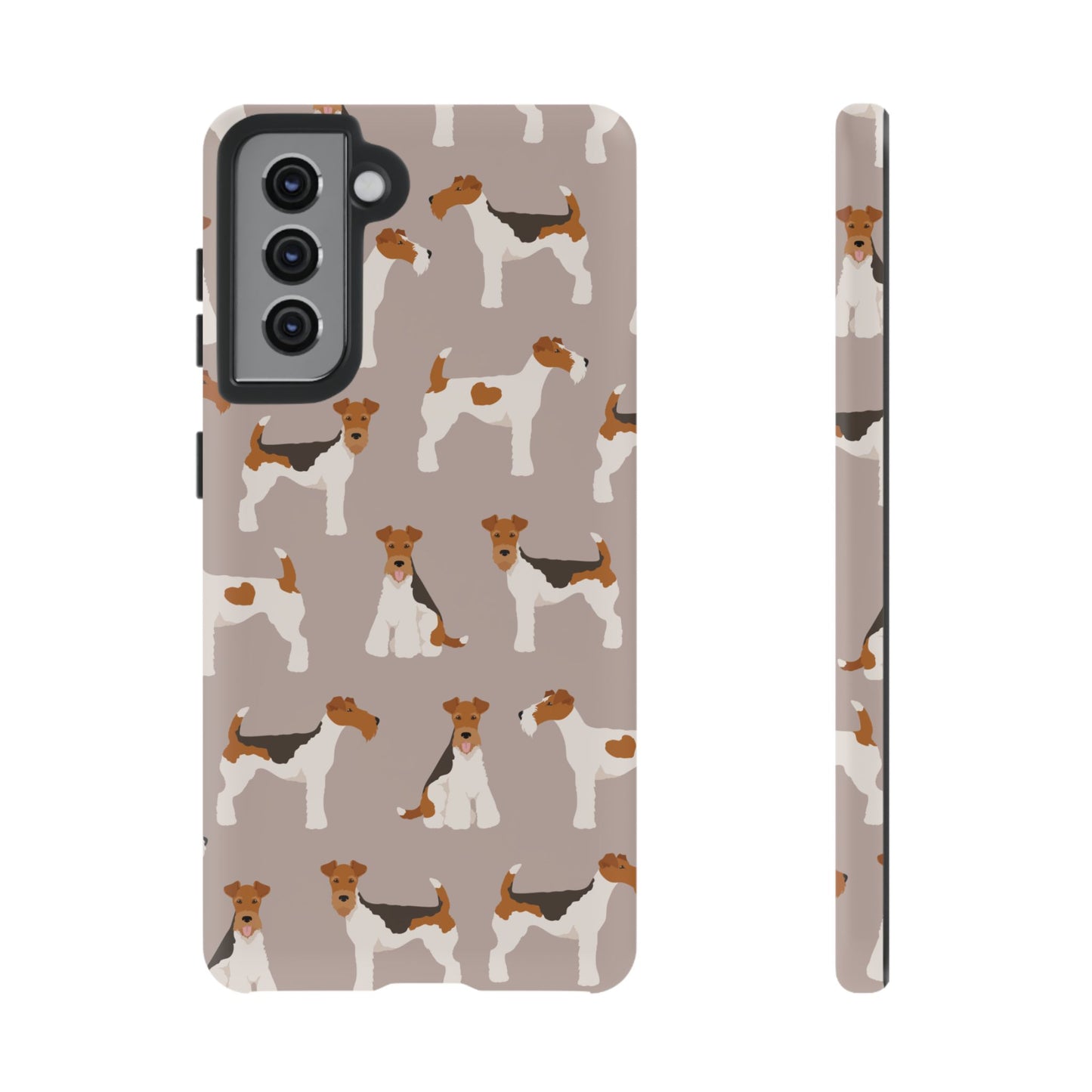 Dog Lover Tough Case - Stylish Phone Case Featuring Playful Fox Terriers