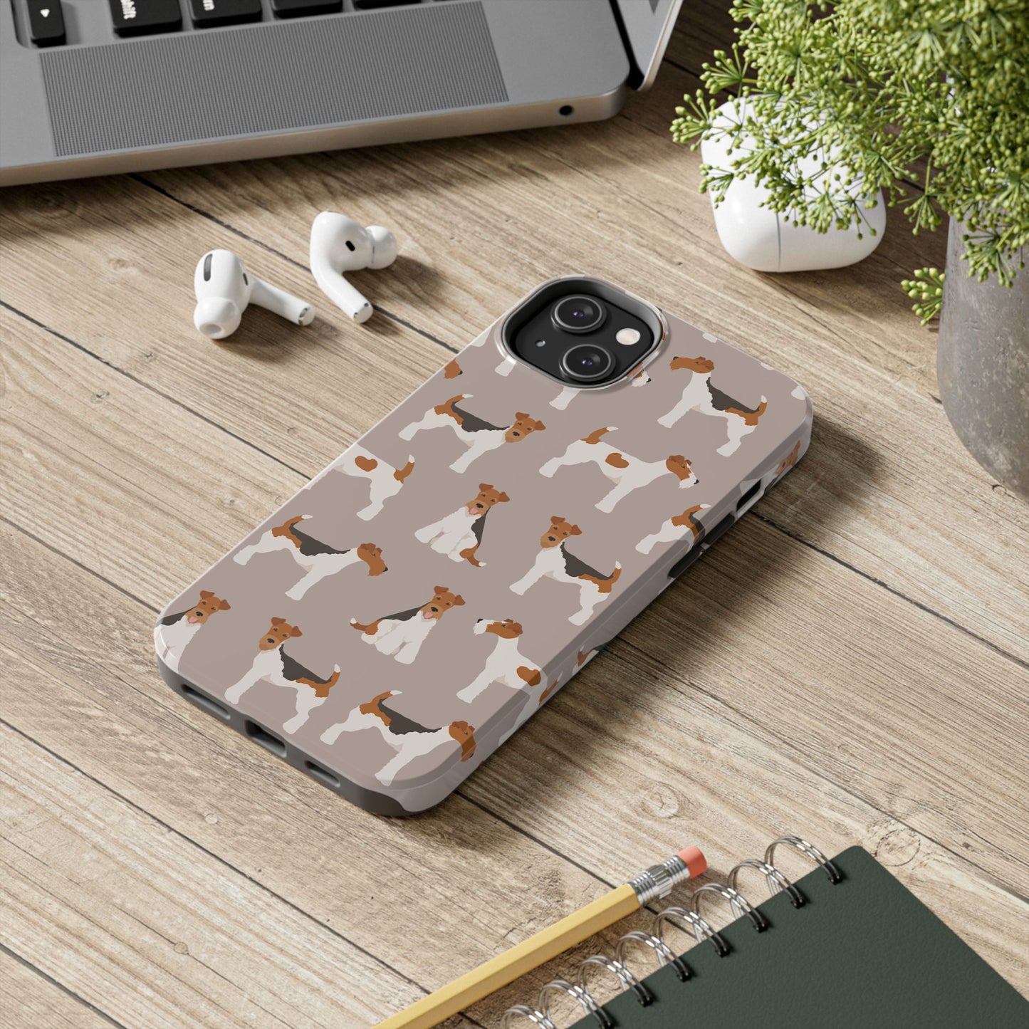 Cute Wire Fox Terrier Tough Phone Case - Durable and Stylish