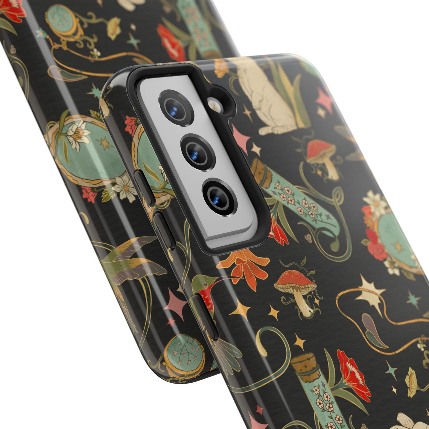 Whimsical Floral Rabbit Phone Case | Tough Protective Cover for Nature Lovers