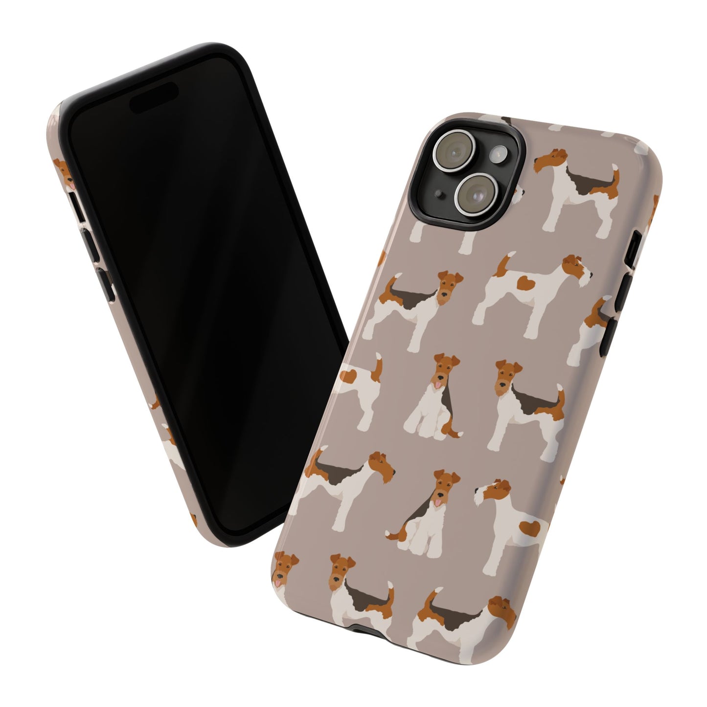 Dog Lover Tough Case - Stylish Phone Case Featuring Playful Fox Terriers