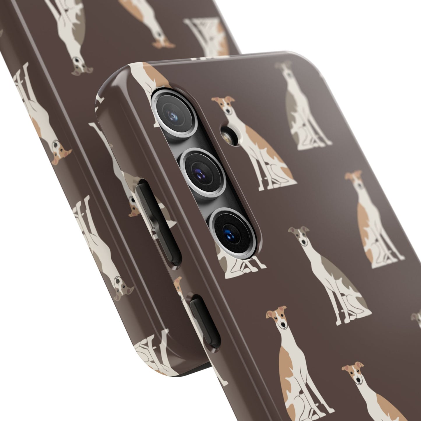 Elegant Grey Hound Pattern Phone Case - Durable & Stylish Dog Lover Accessory