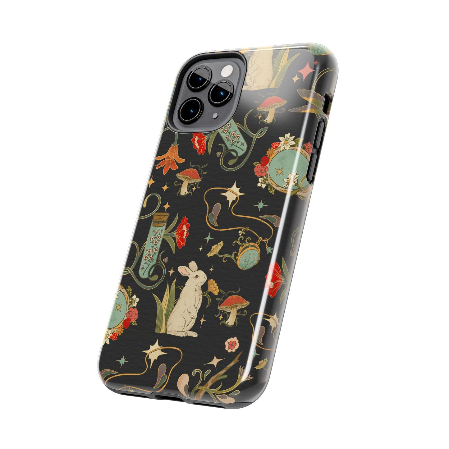Whimsical Floral Rabbit Phone Case | Tough Protective Cover for Nature Lovers