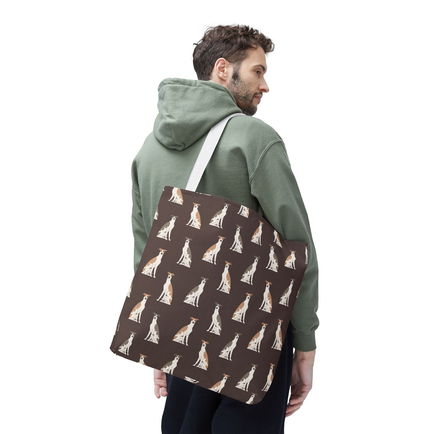 Grey Hound Dog Pattern Tote Bag - Perfect for Pet Lovers!