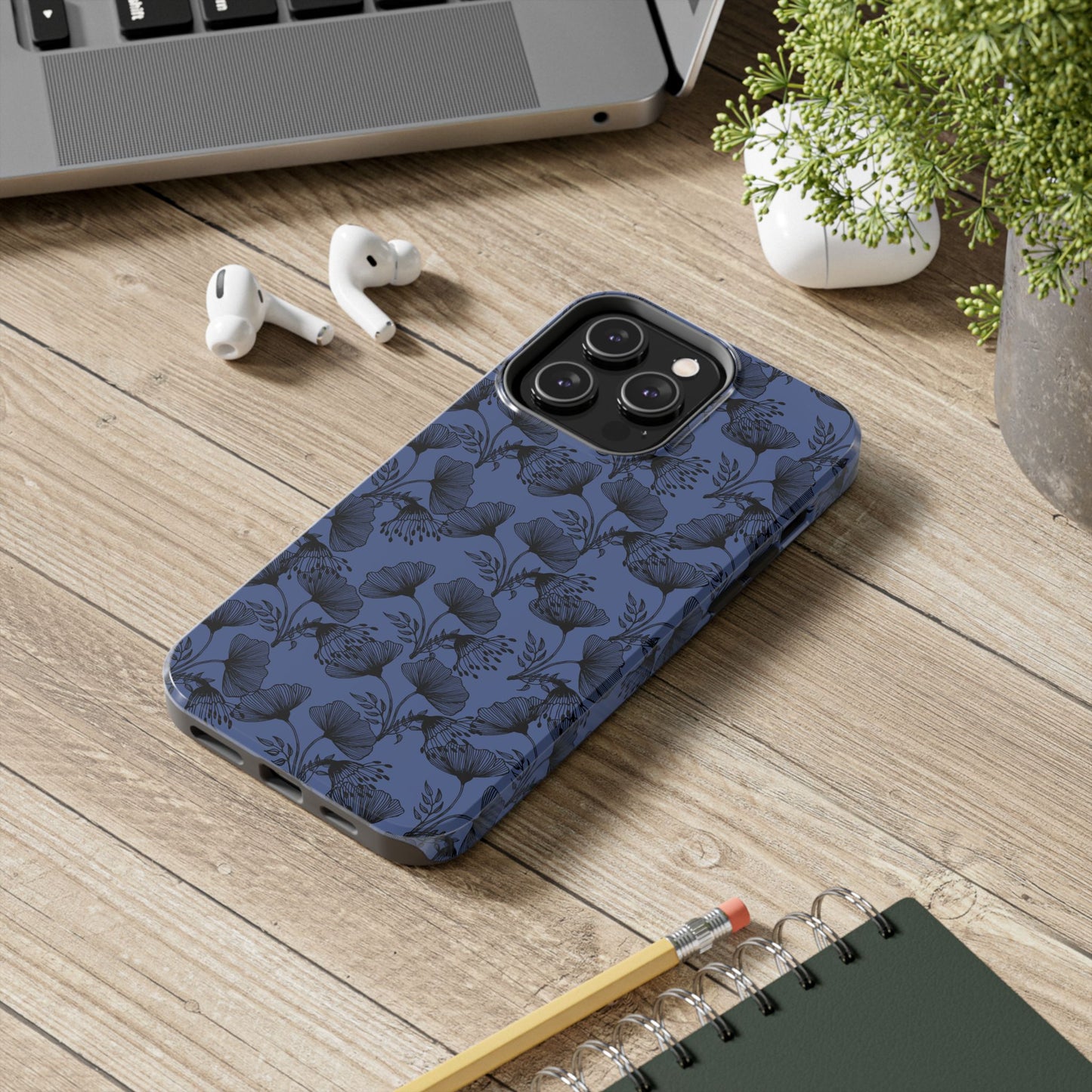 Ornate Floral Tough Phone Case - Durable Protection with Elegant Design