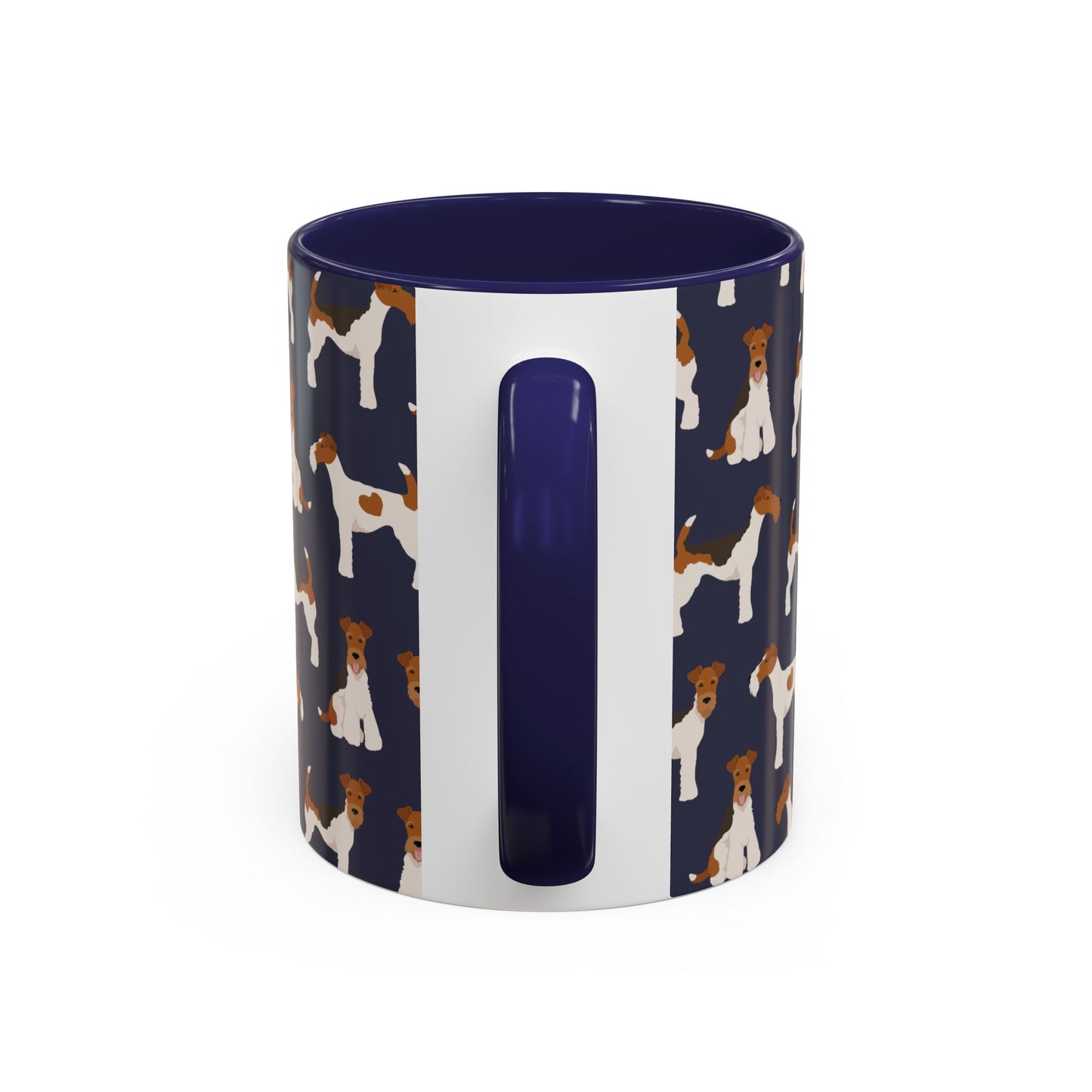 Fox Terrier Coffee Mug In Navy - Perfect Gift for Dog Lovers