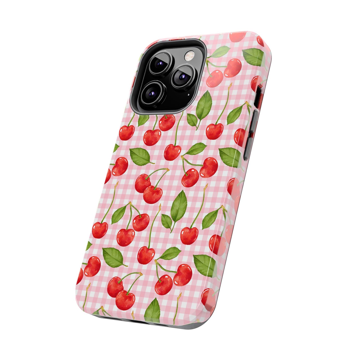 Cherry-Pattern Tough Phone Case - Cute & Durable Protective Case