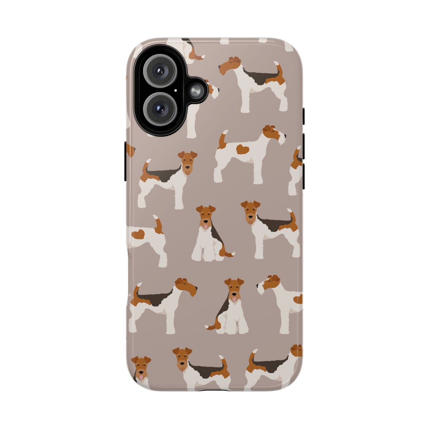 Dog Lover Tough Case - Stylish Phone Case Featuring Playful Fox Terriers