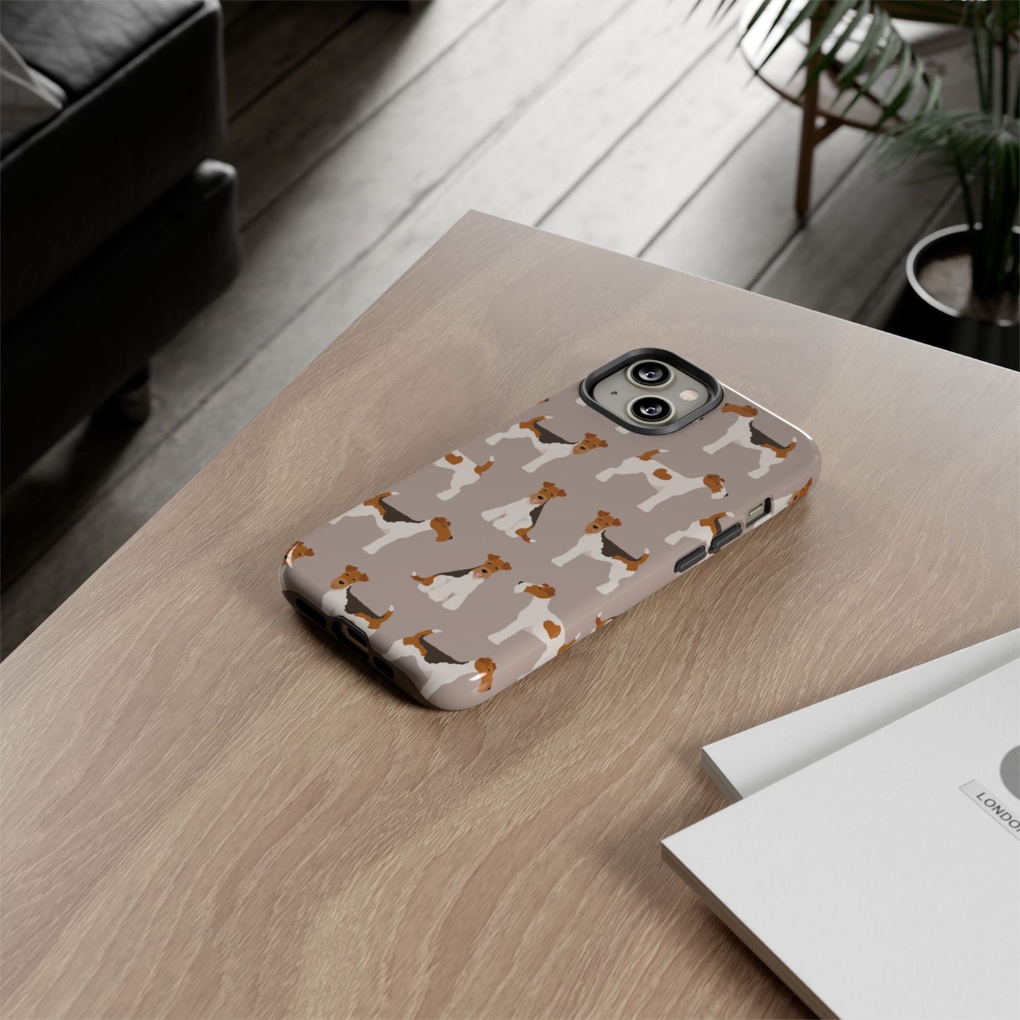 Dog Lover Tough Case - Stylish Phone Case Featuring Playful Fox Terriers