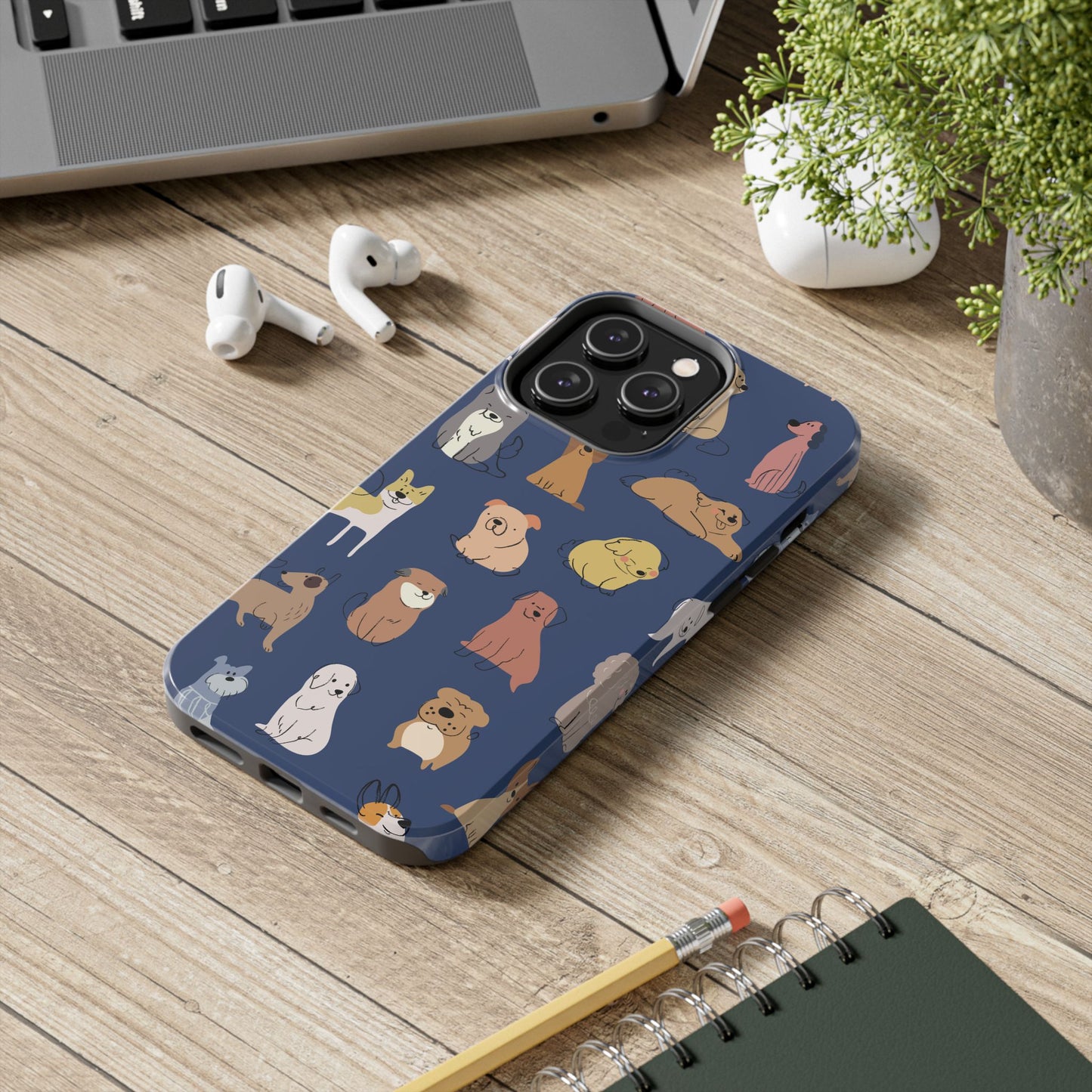 Cute Cartoon Dog Tough Phone Case - Perfect for Pet Lovers