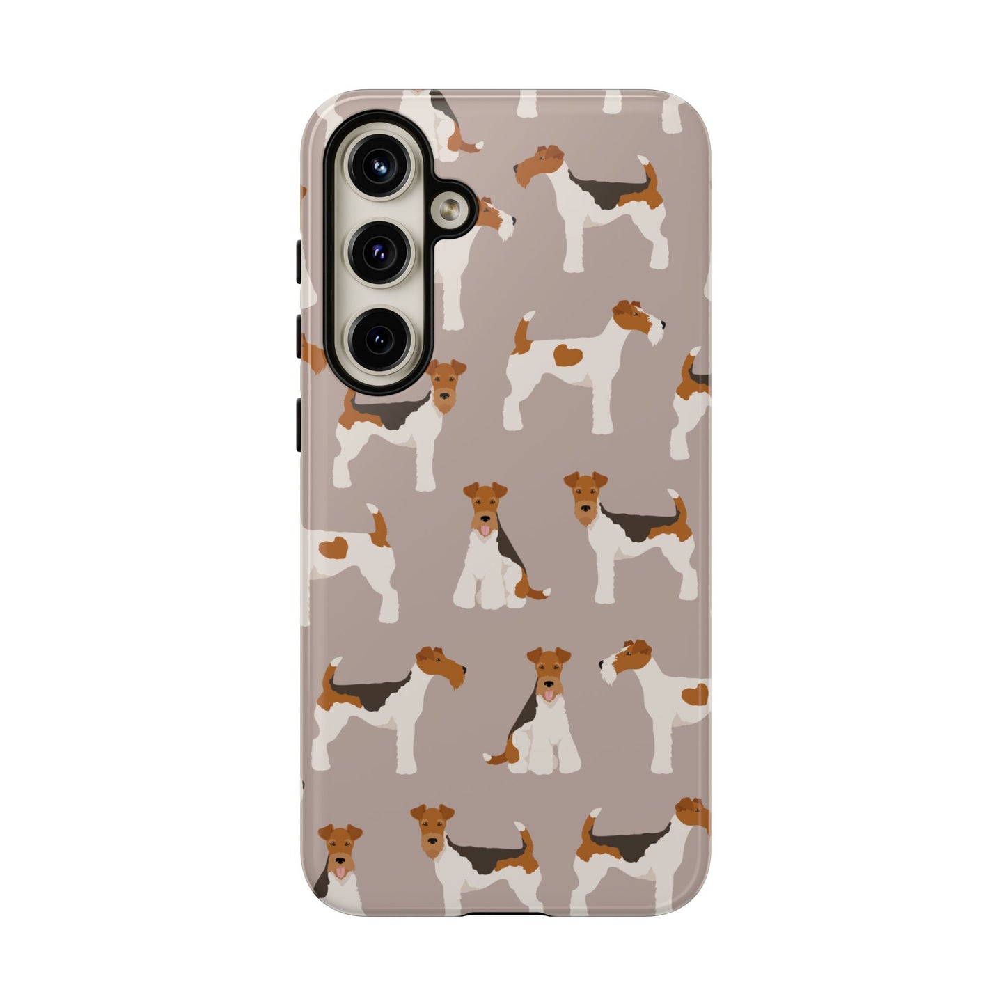 Dog Lover Tough Case - Stylish Phone Case Featuring Playful Fox Terriers