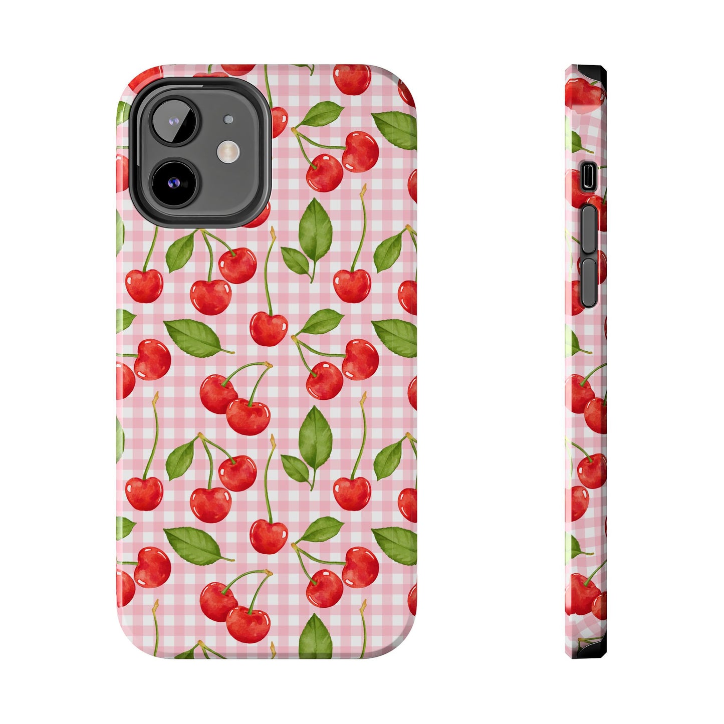 Cherry-Pattern Tough Phone Case - Cute & Durable Protective Case