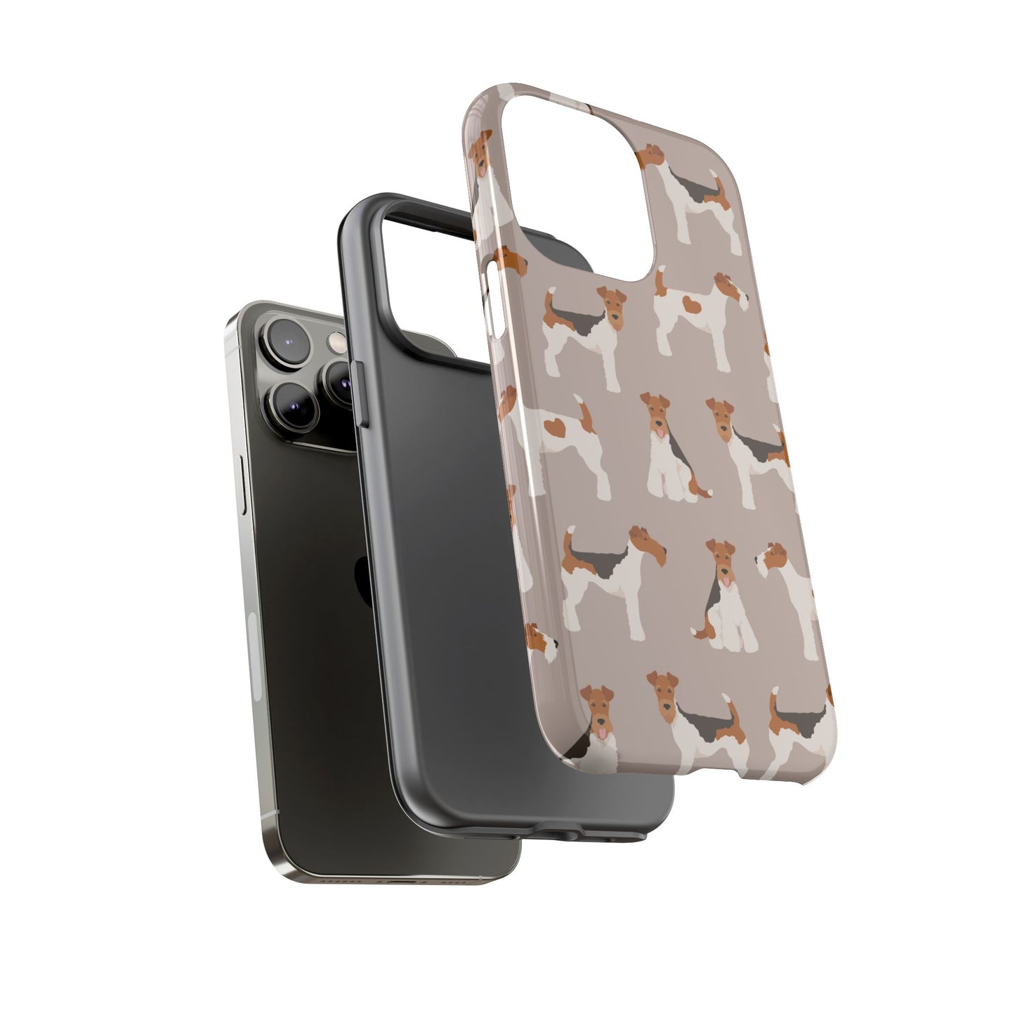 Dog Lover Tough Case - Stylish Phone Case Featuring Playful Fox Terriers