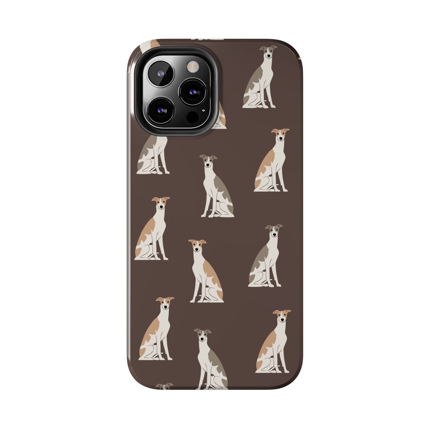 Elegant Grey Hound Pattern Phone Case - Durable & Stylish Dog Lover Accessory