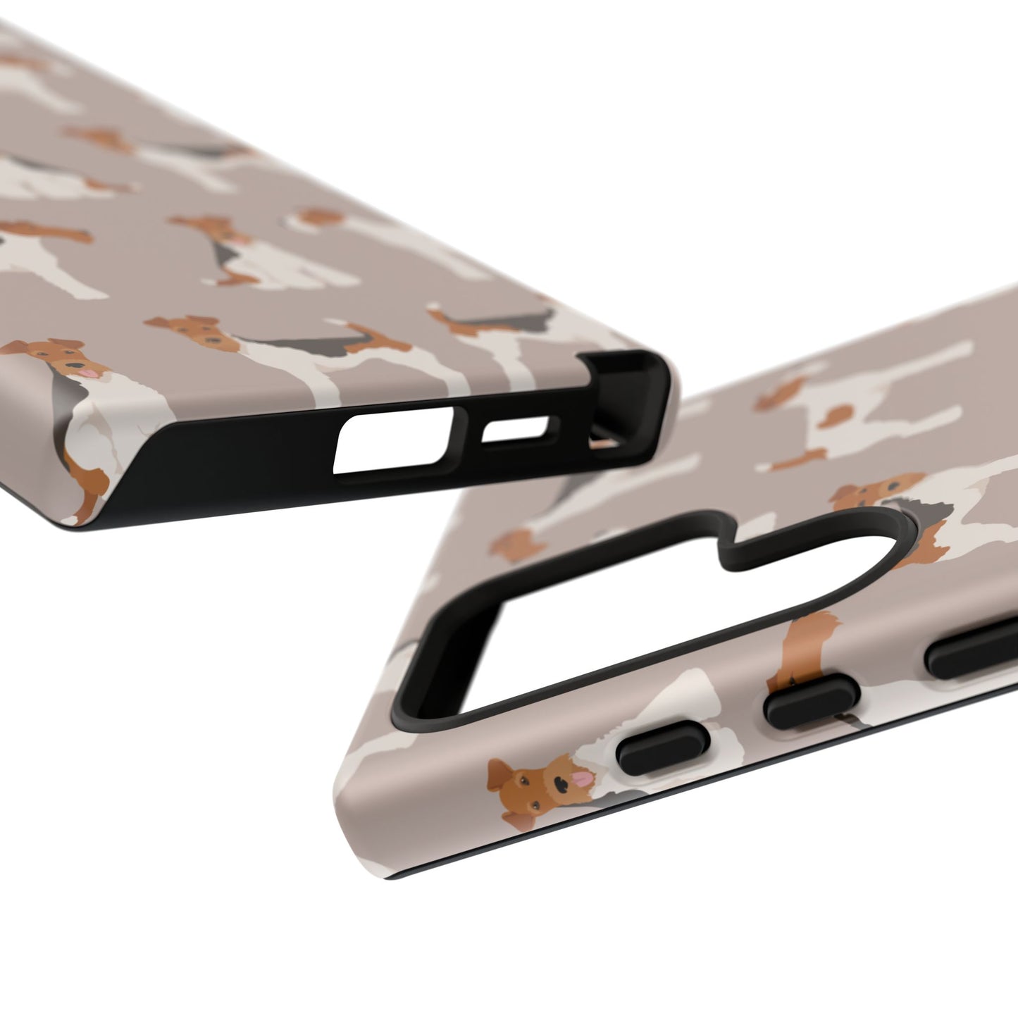 Dog Lover Tough Case - Stylish Phone Case Featuring Playful Fox Terriers