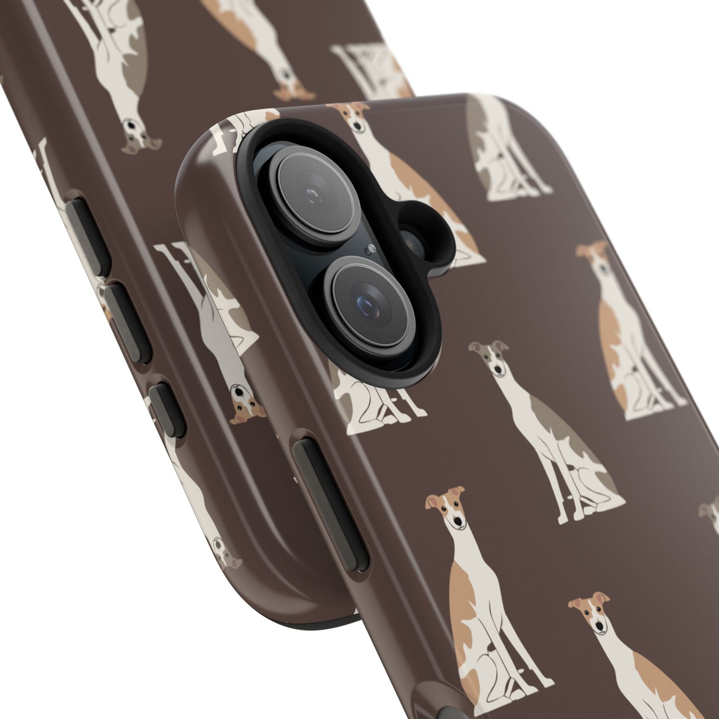 Elegant Grey Hound Pattern Phone Case - Durable & Stylish Dog Lover Accessory