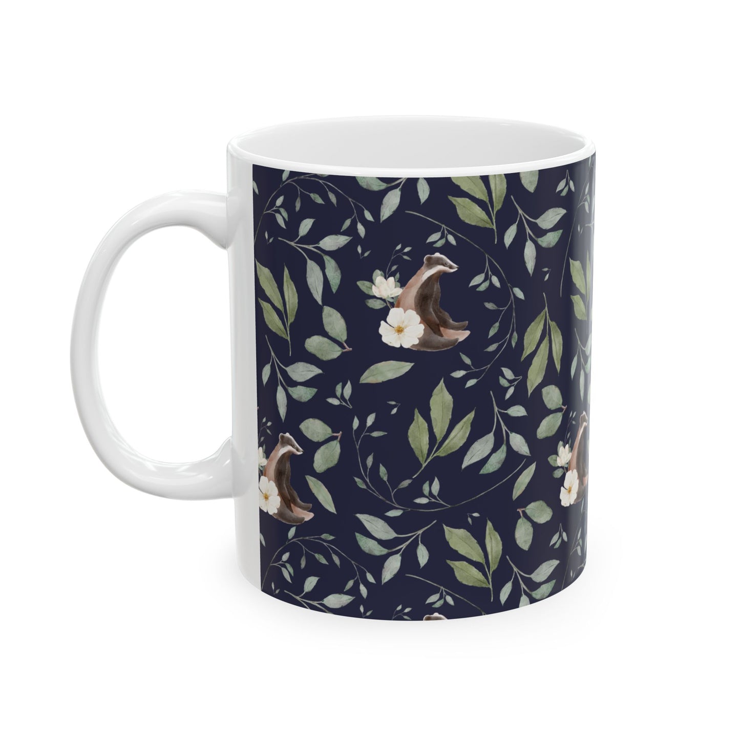 Botanical Badger Ceramic Mug - 11oz & 15oz