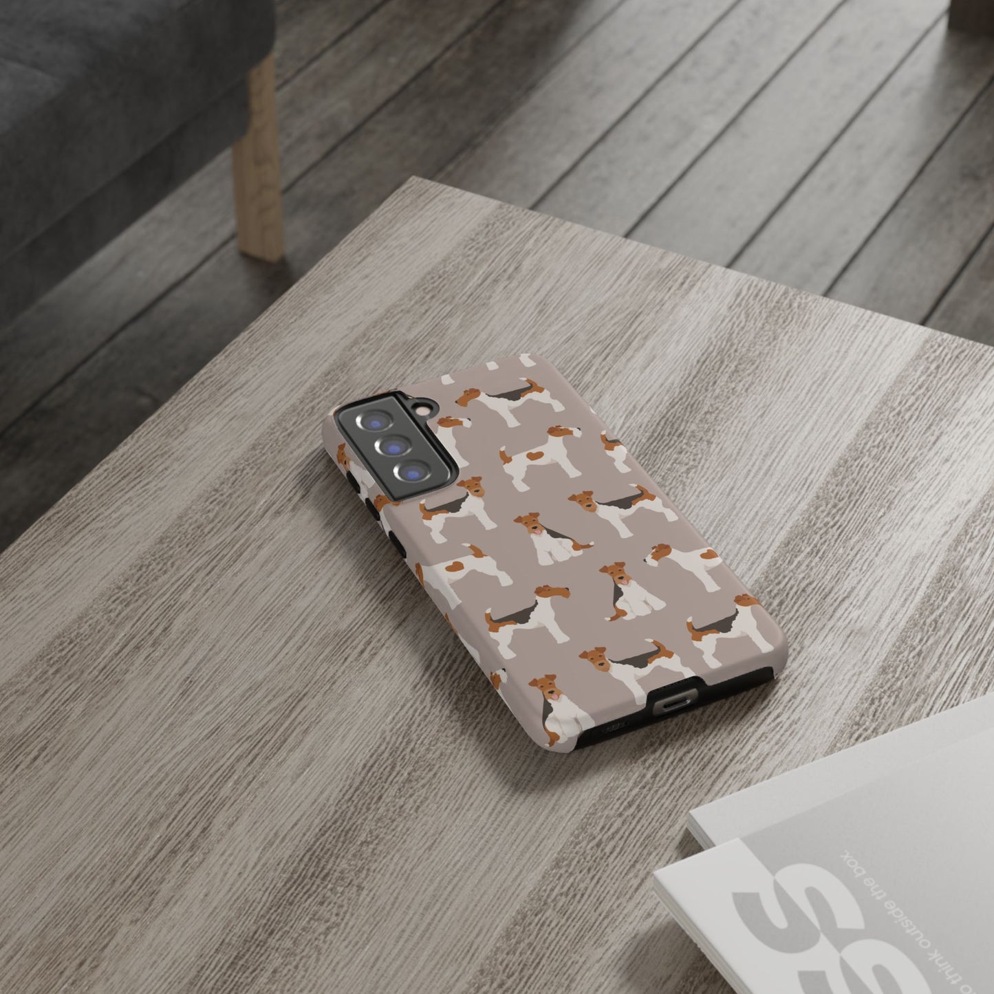 Dog Lover Tough Case - Stylish Phone Case Featuring Playful Fox Terriers