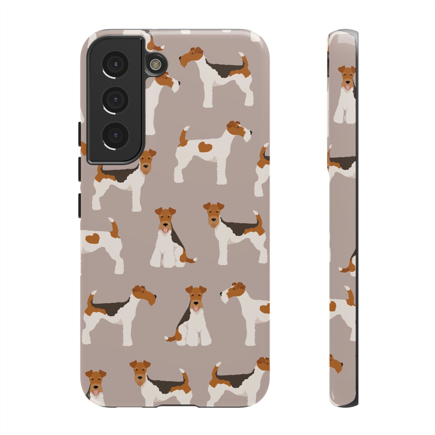 Dog Lover Tough Case - Stylish Phone Case Featuring Playful Fox Terriers