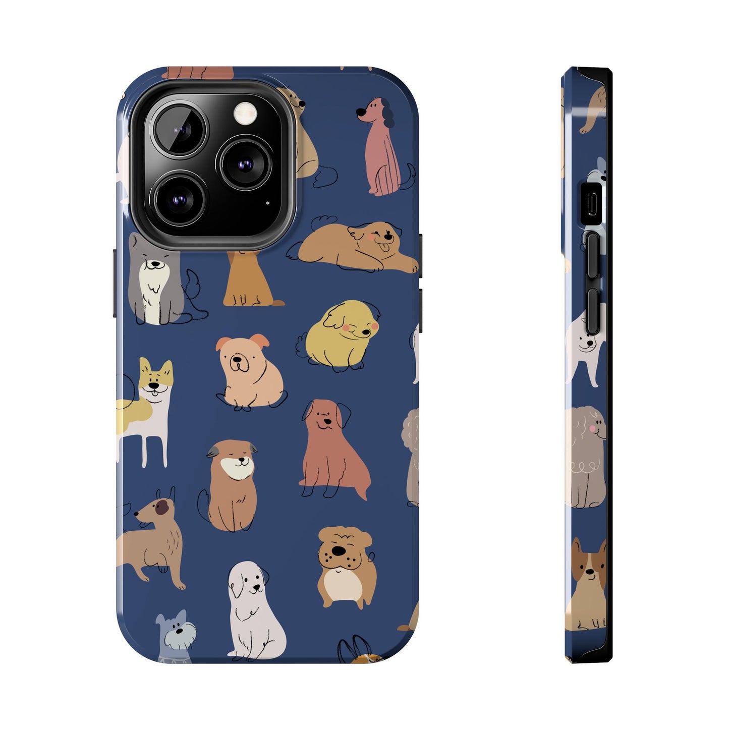 Cute Cartoon Dog Tough Phone Case - Perfect for Pet Lovers