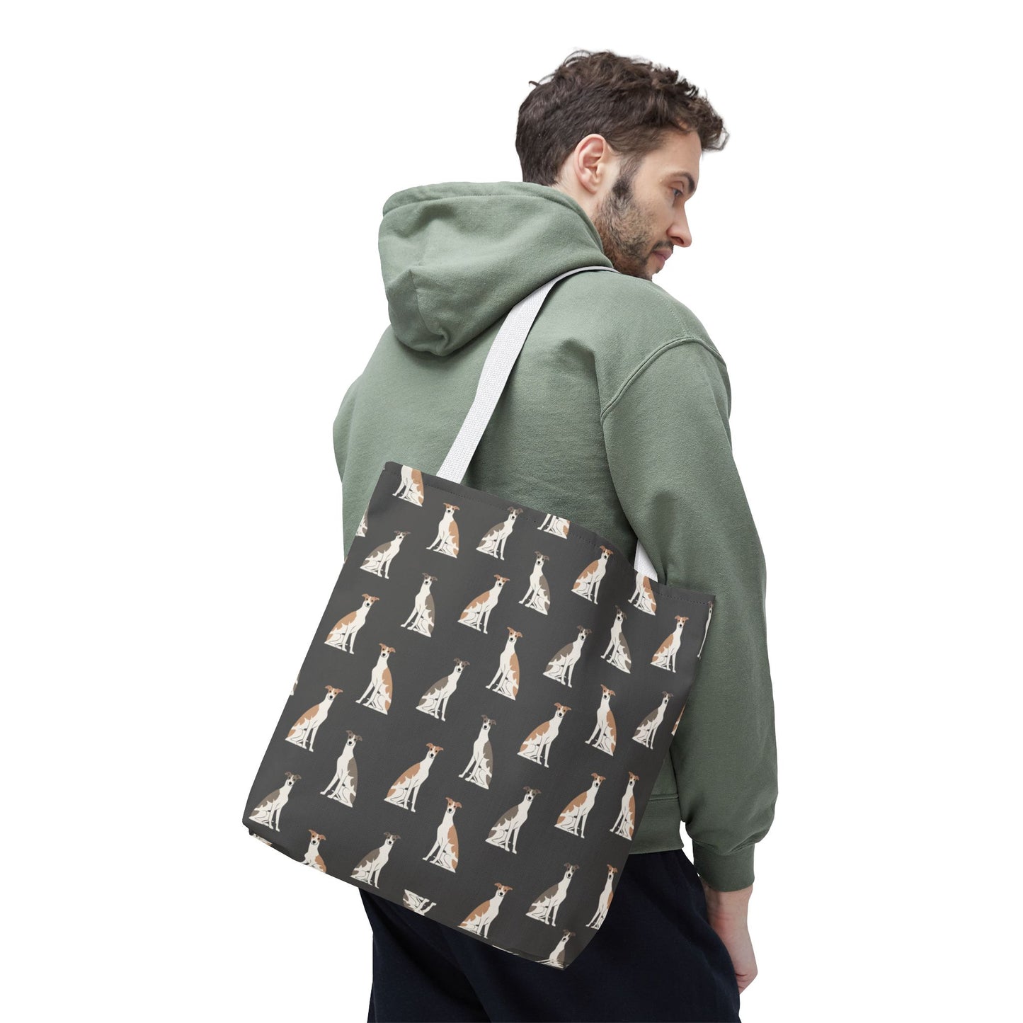 Grey Hound Dog Pattern Tote Bag - Perfect for Pet Lovers!