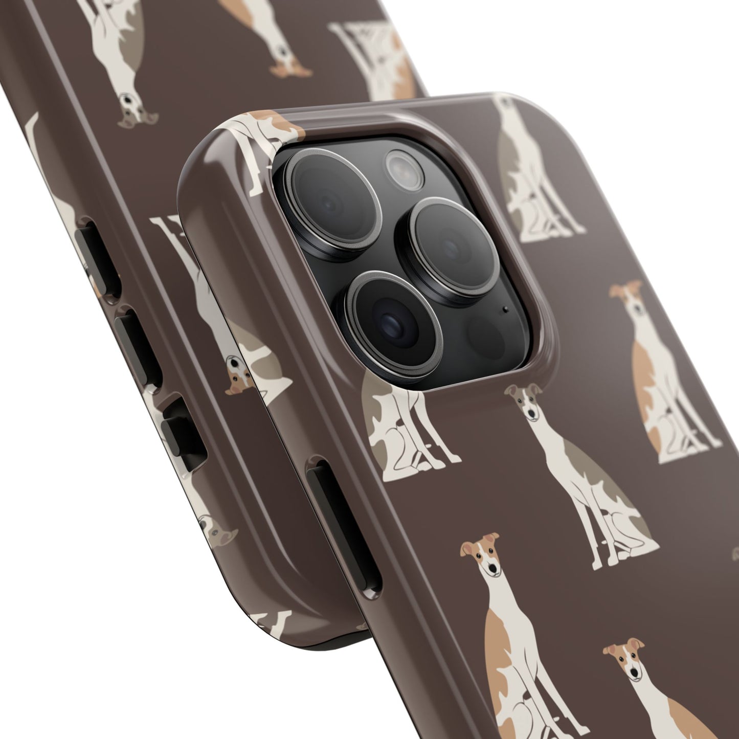 Elegant Grey Hound Pattern Phone Case - Durable & Stylish Dog Lover Accessory