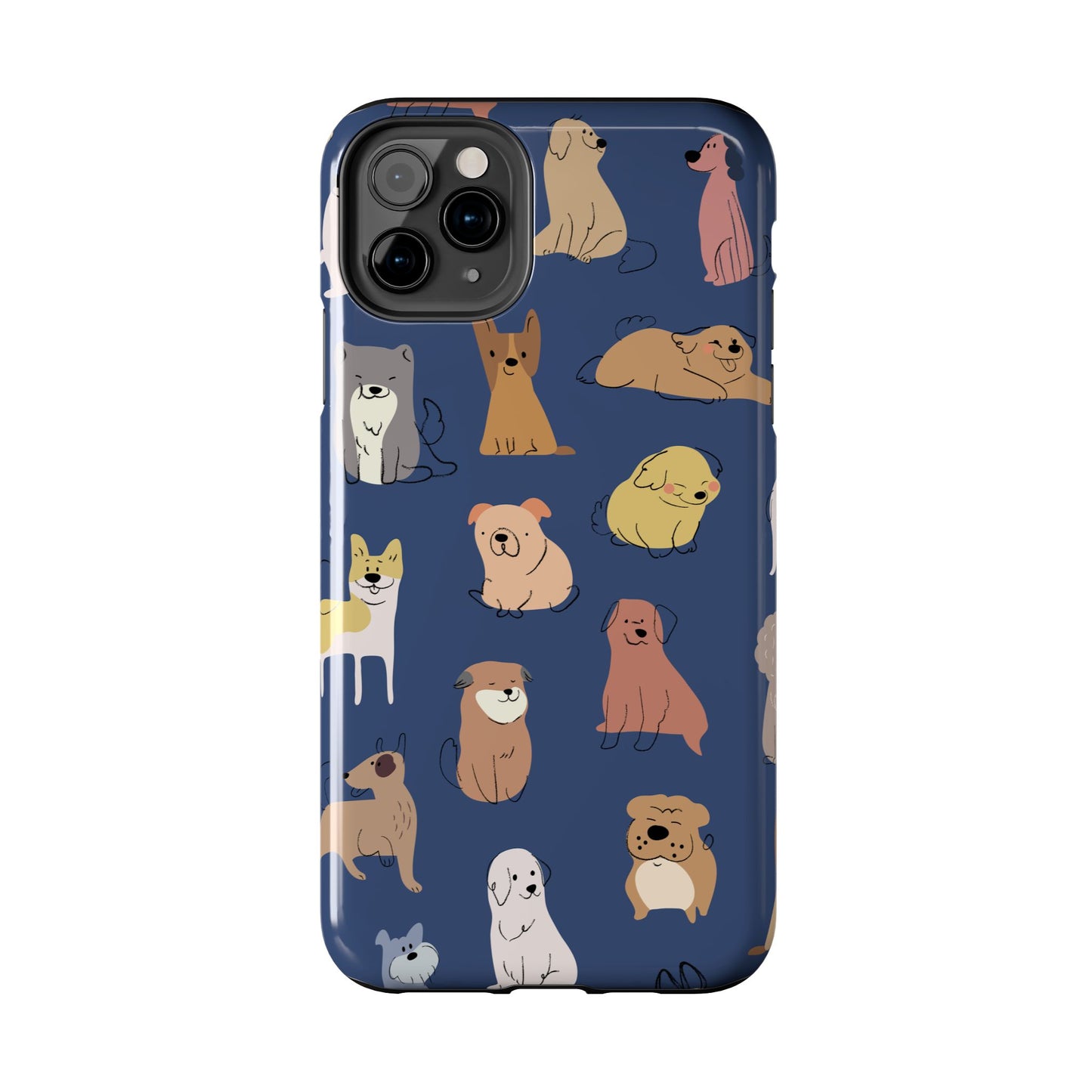 Cute Cartoon Dog Tough Phone Case - Perfect for Pet Lovers