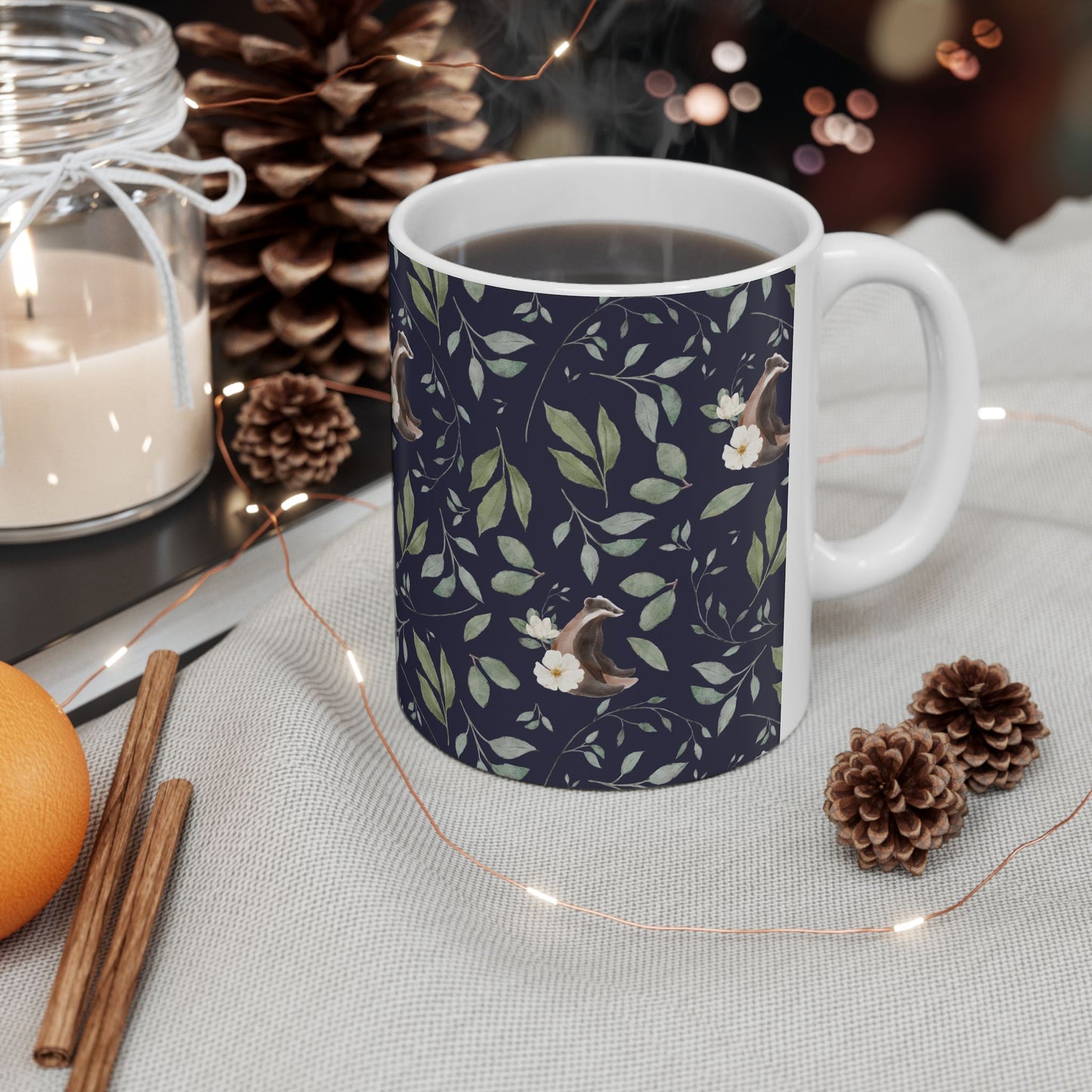 Botanical Badger Ceramic Mug - 11oz & 15oz