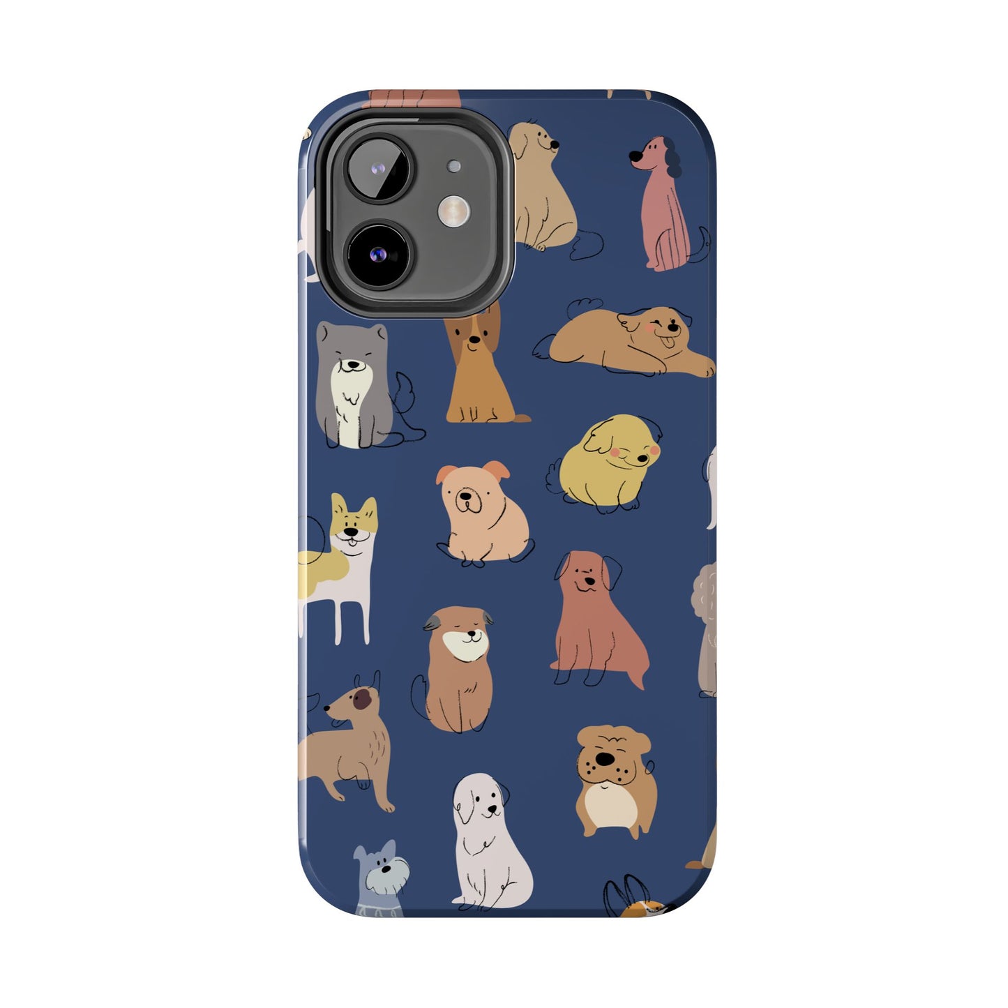Cute Cartoon Dog Tough Phone Case - Perfect for Pet Lovers