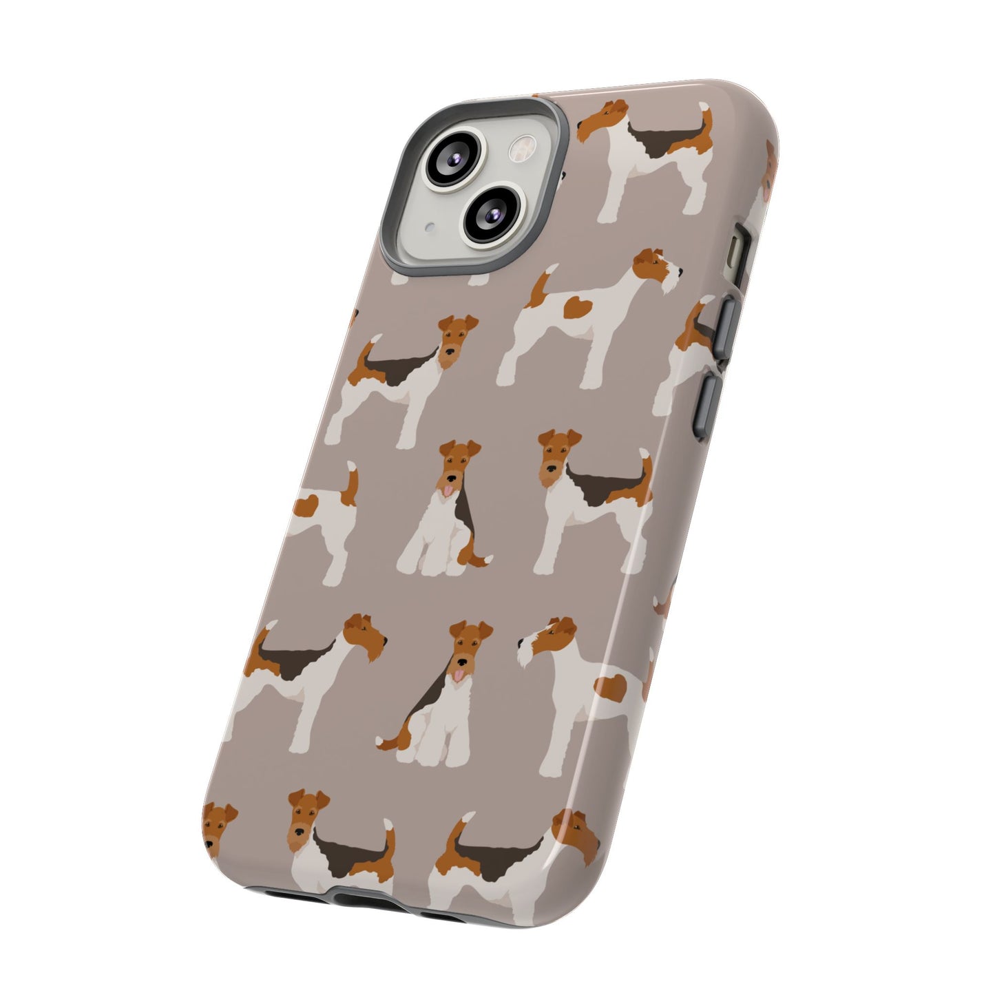 Dog Lover Tough Case - Stylish Phone Case Featuring Playful Fox Terriers