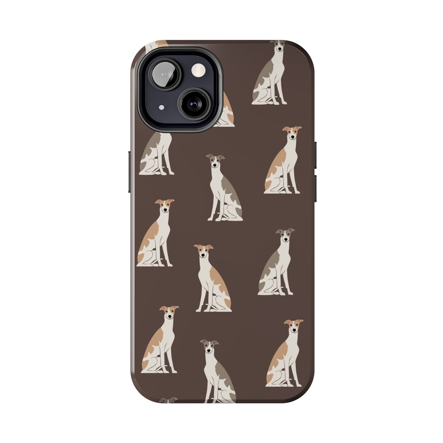 Elegant Grey Hound Pattern Phone Case - Durable & Stylish Dog Lover Accessory