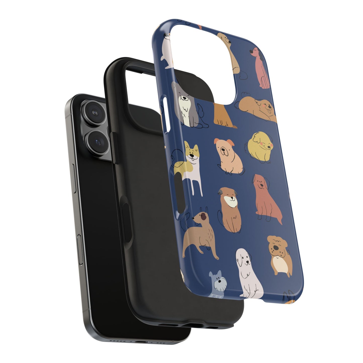 Cute Cartoon Dog Tough Phone Case - Perfect for Pet Lovers
