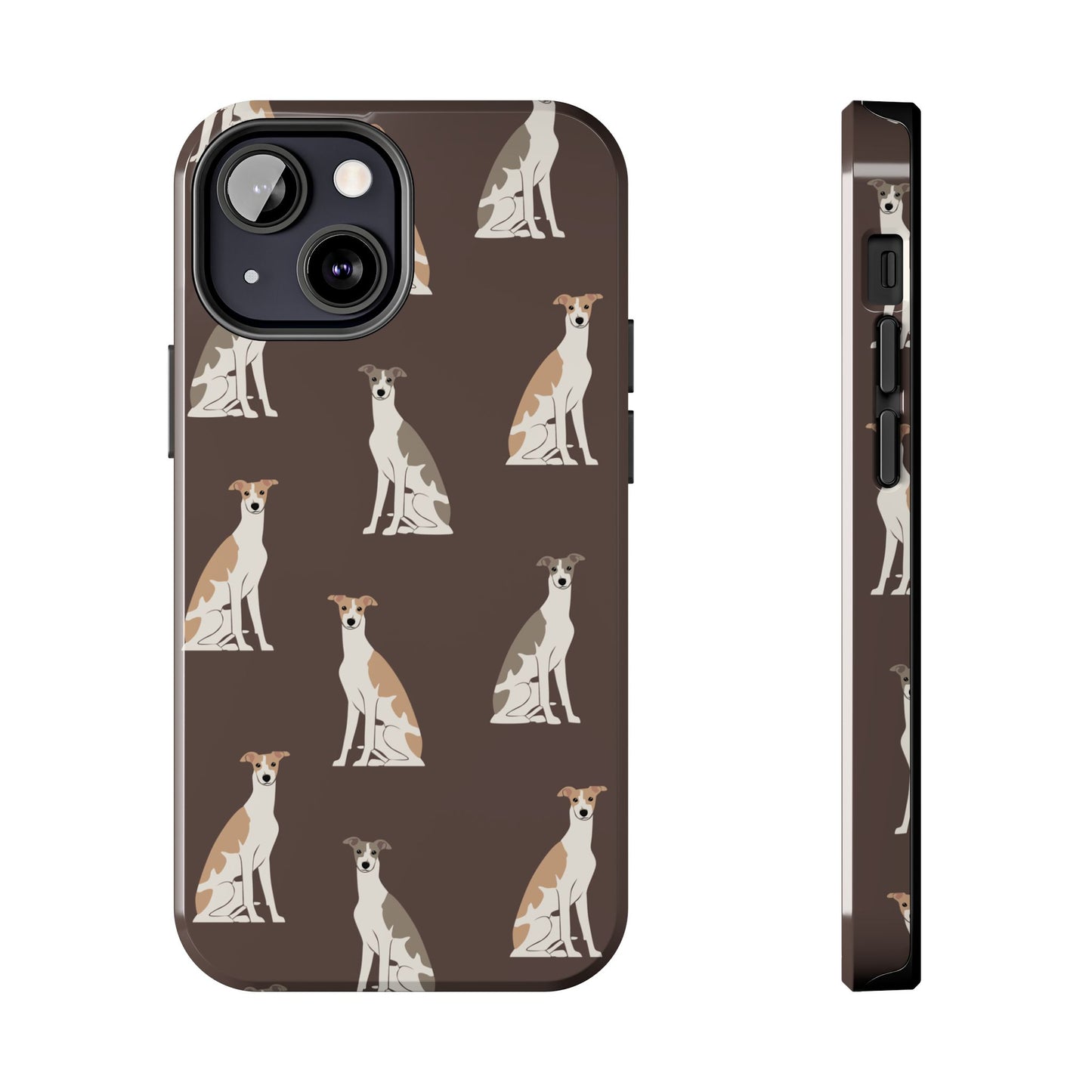 Elegant Grey Hound Pattern Phone Case - Durable & Stylish Dog Lover Accessory