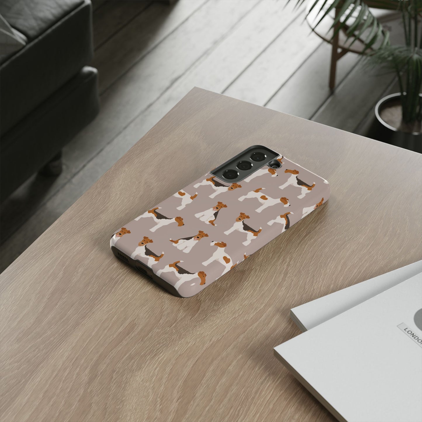 Dog Lover Tough Case - Stylish Phone Case Featuring Playful Fox Terriers