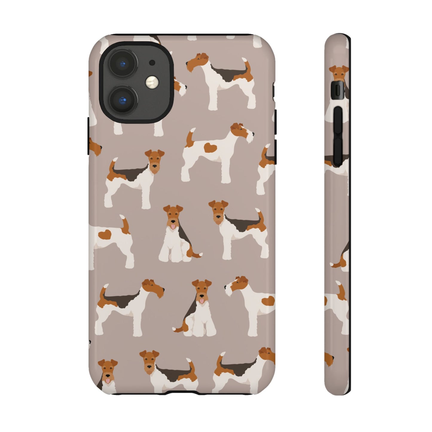 Dog Lover Tough Case - Stylish Phone Case Featuring Playful Fox Terriers
