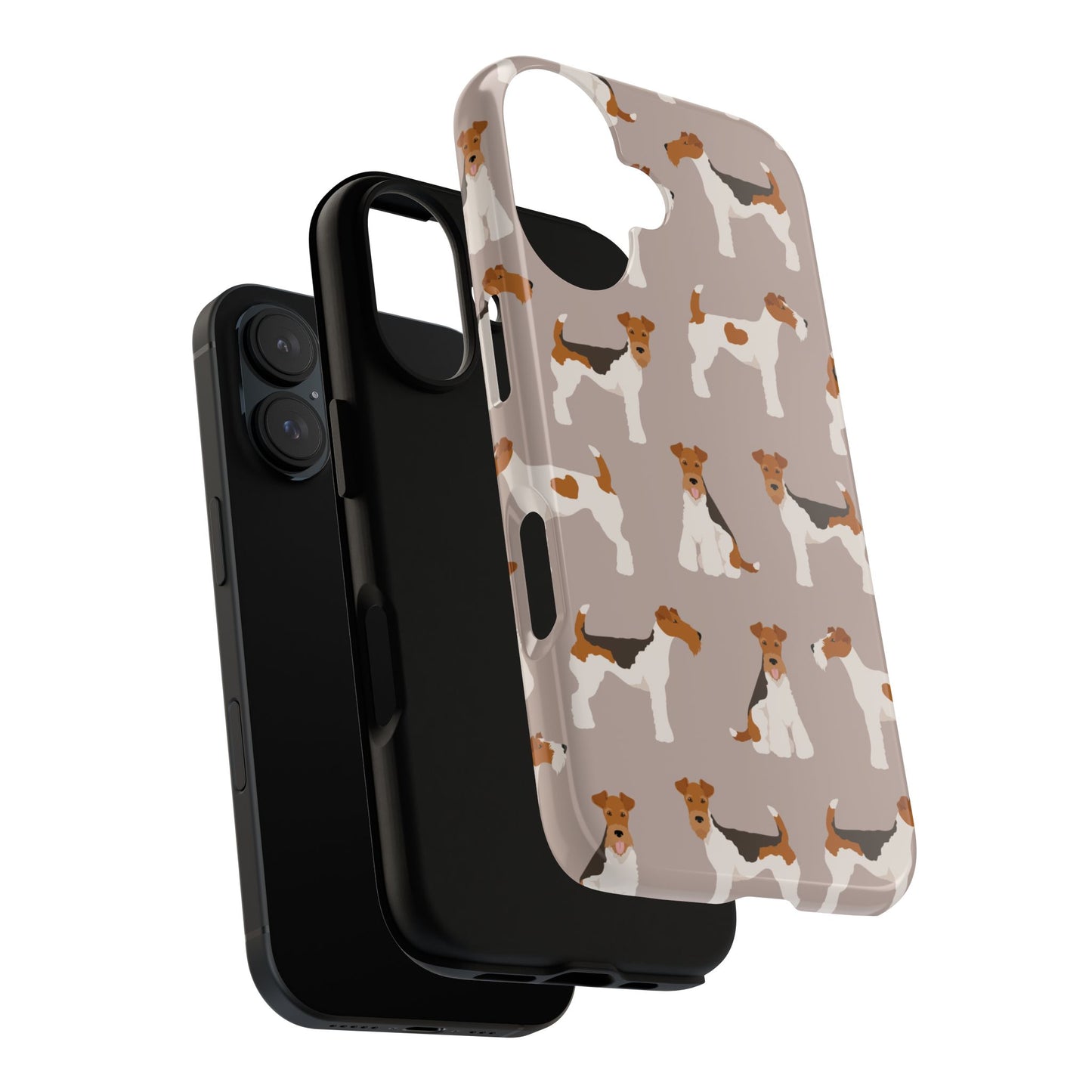 Dog Lover Tough Case - Stylish Phone Case Featuring Playful Fox Terriers