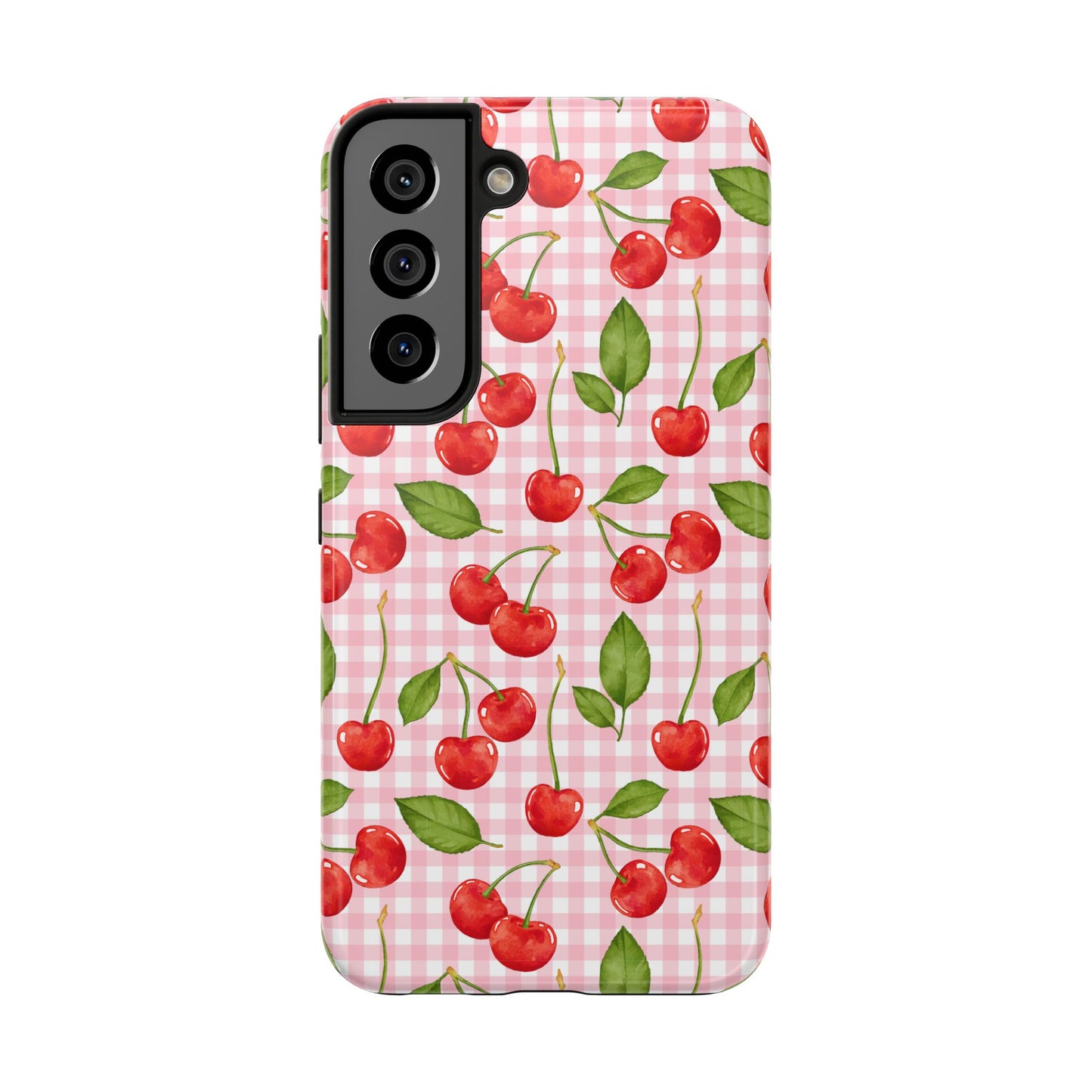 Cherry-Pattern Tough Phone Case - Cute & Durable Protective Case