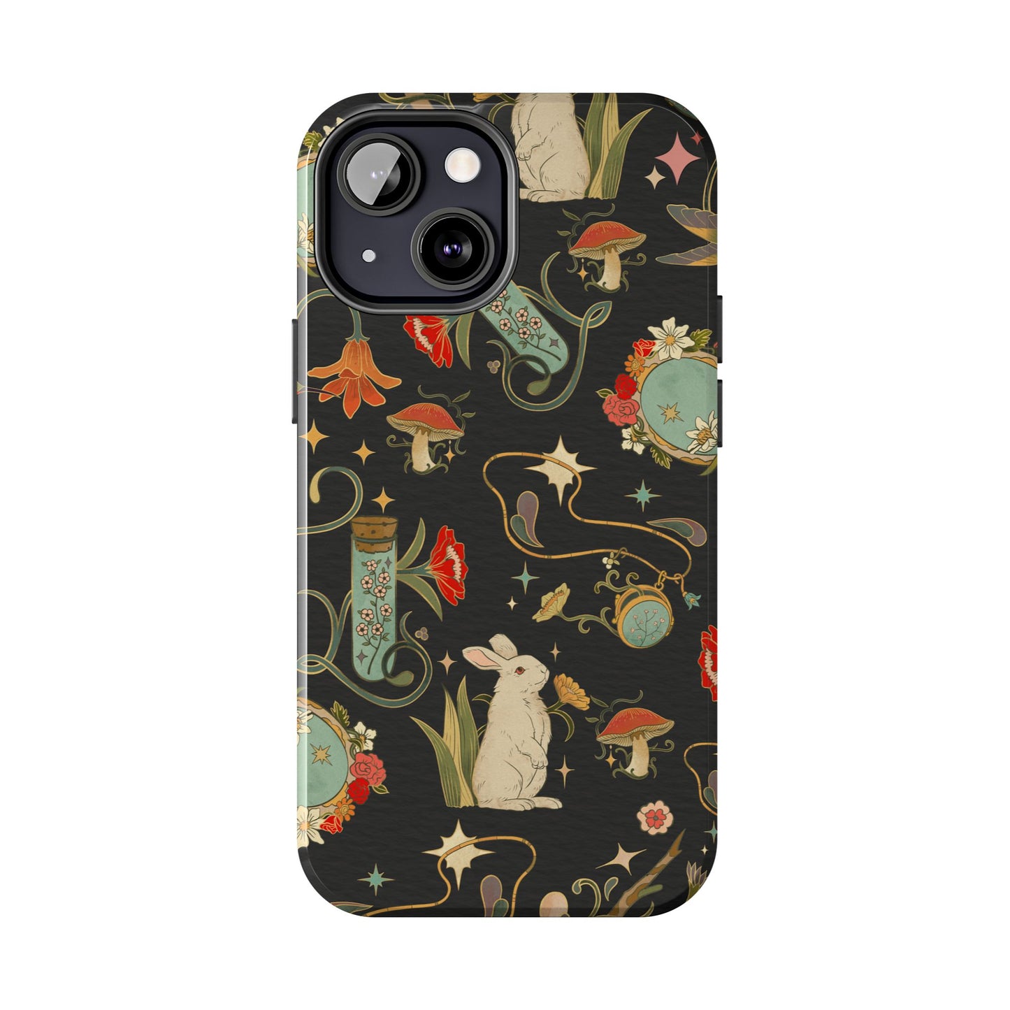Whimsical Floral Rabbit Phone Case | Tough Protective Cover for Nature Lovers