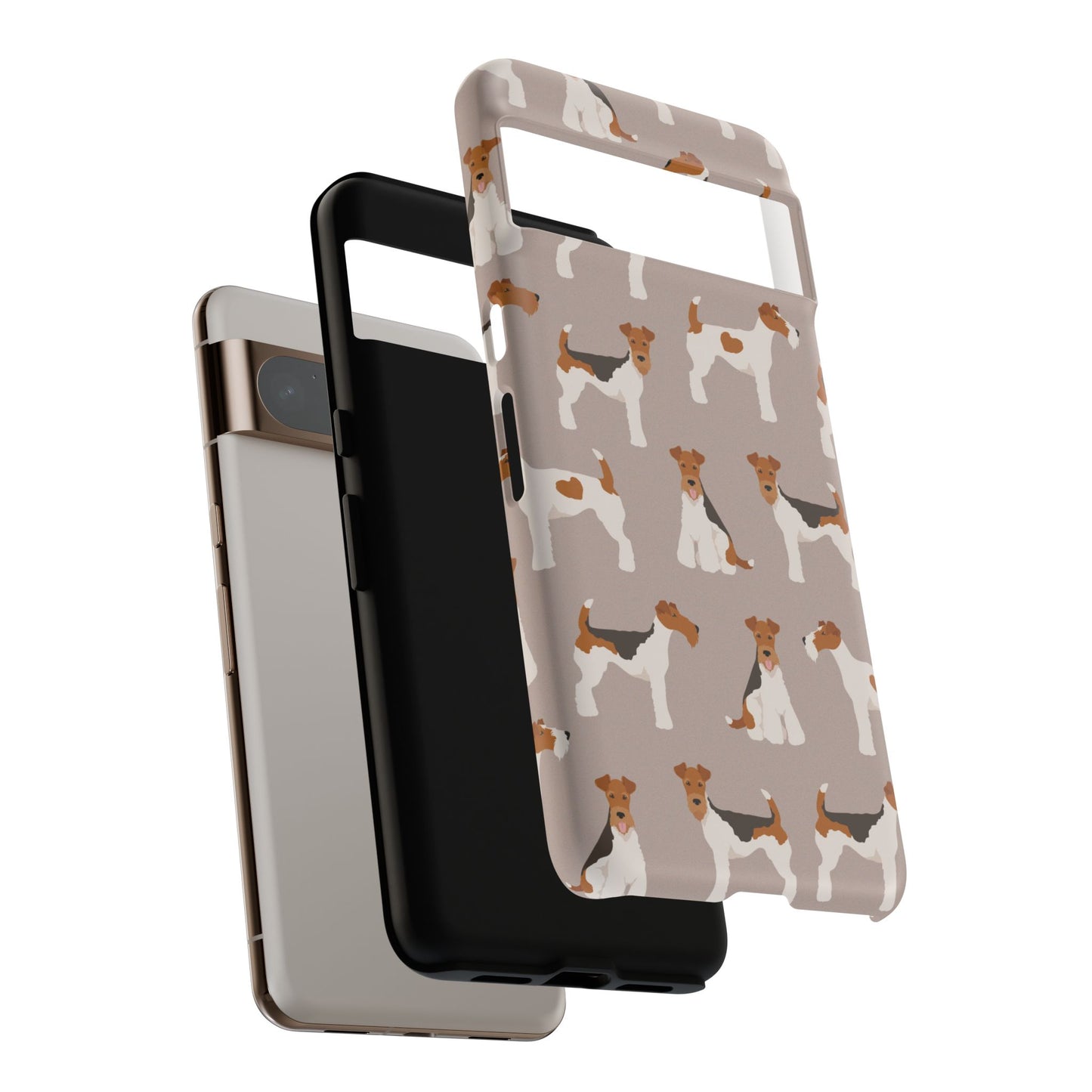 Dog Lover Tough Case - Stylish Phone Case Featuring Playful Fox Terriers