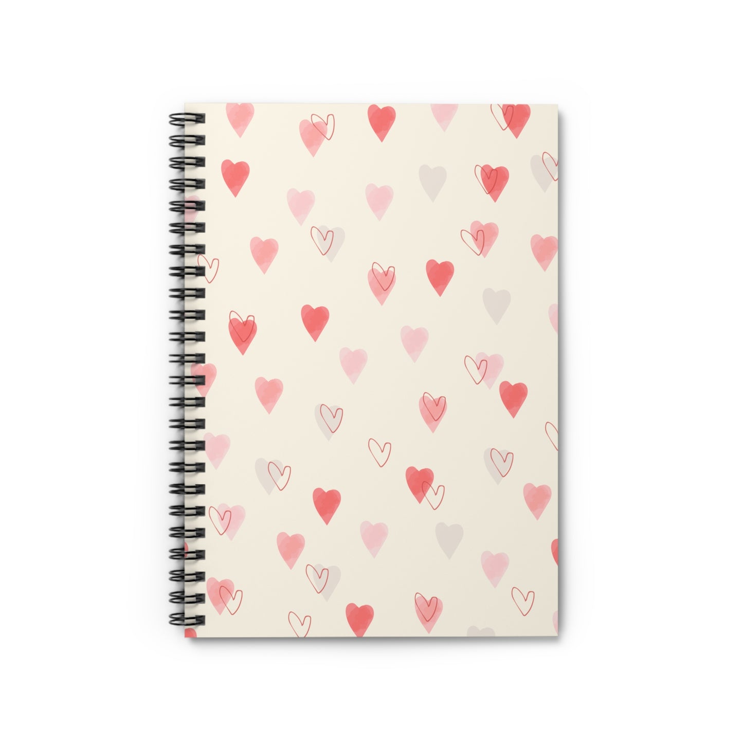 Soft Heart Pattern Spiral Notebook - Perfect Gift for Love Notes and Journaling