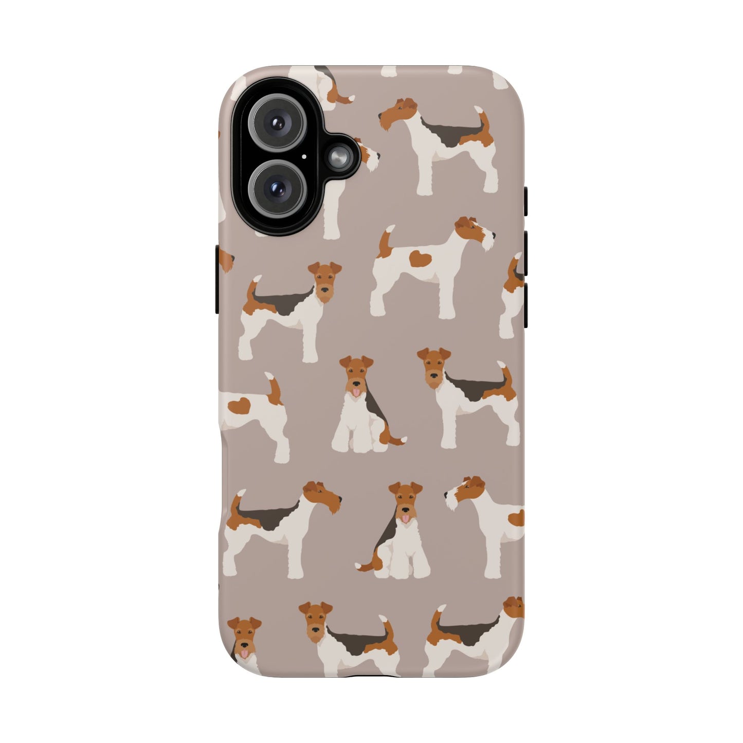 Dog Lover Tough Case - Stylish Phone Case Featuring Playful Fox Terriers