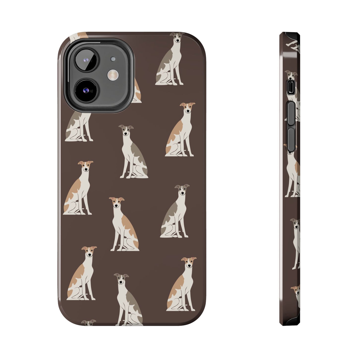 Elegant Grey Hound Pattern Phone Case - Durable & Stylish Dog Lover Accessory