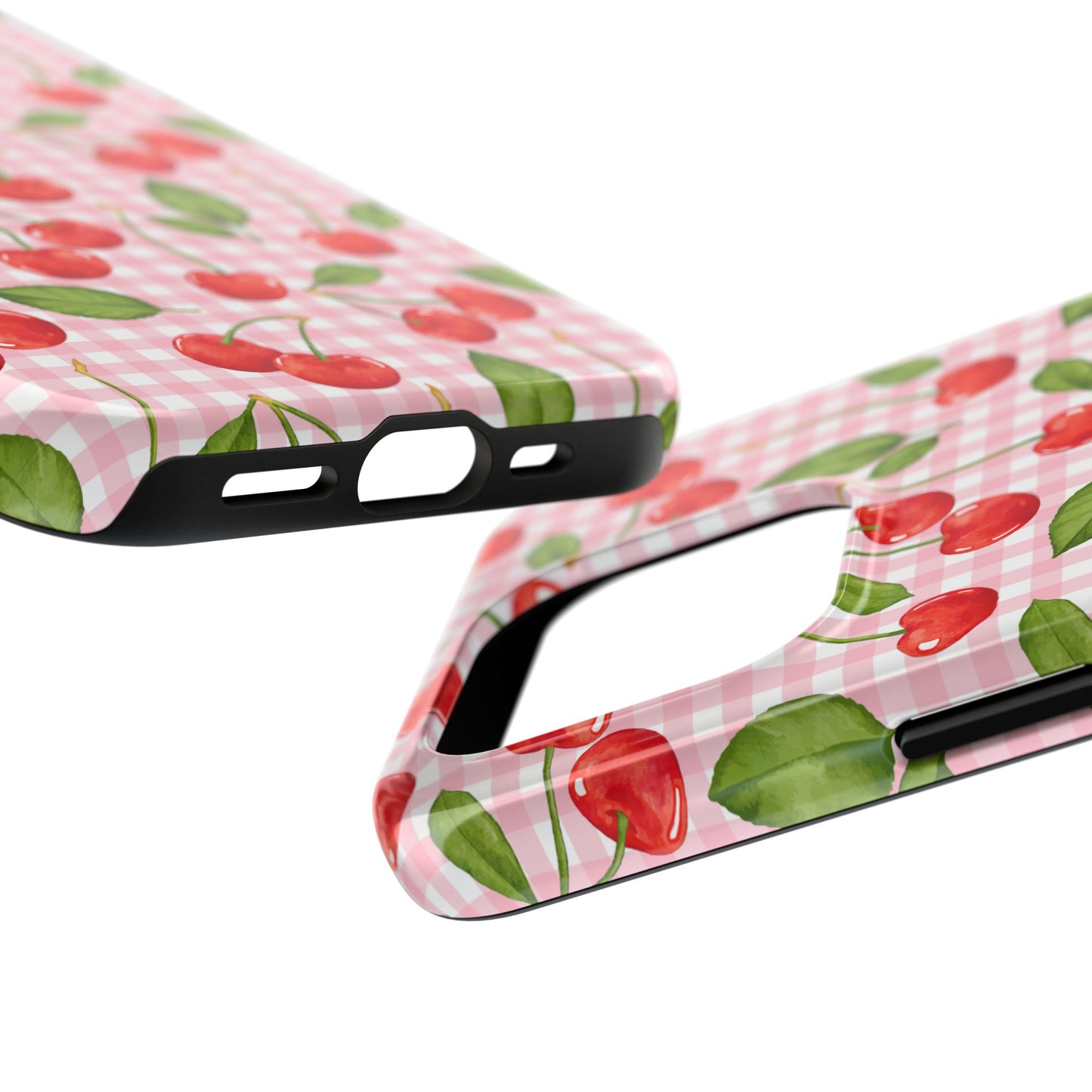 Cherry-Pattern Tough Phone Case - Cute & Durable Protective Case