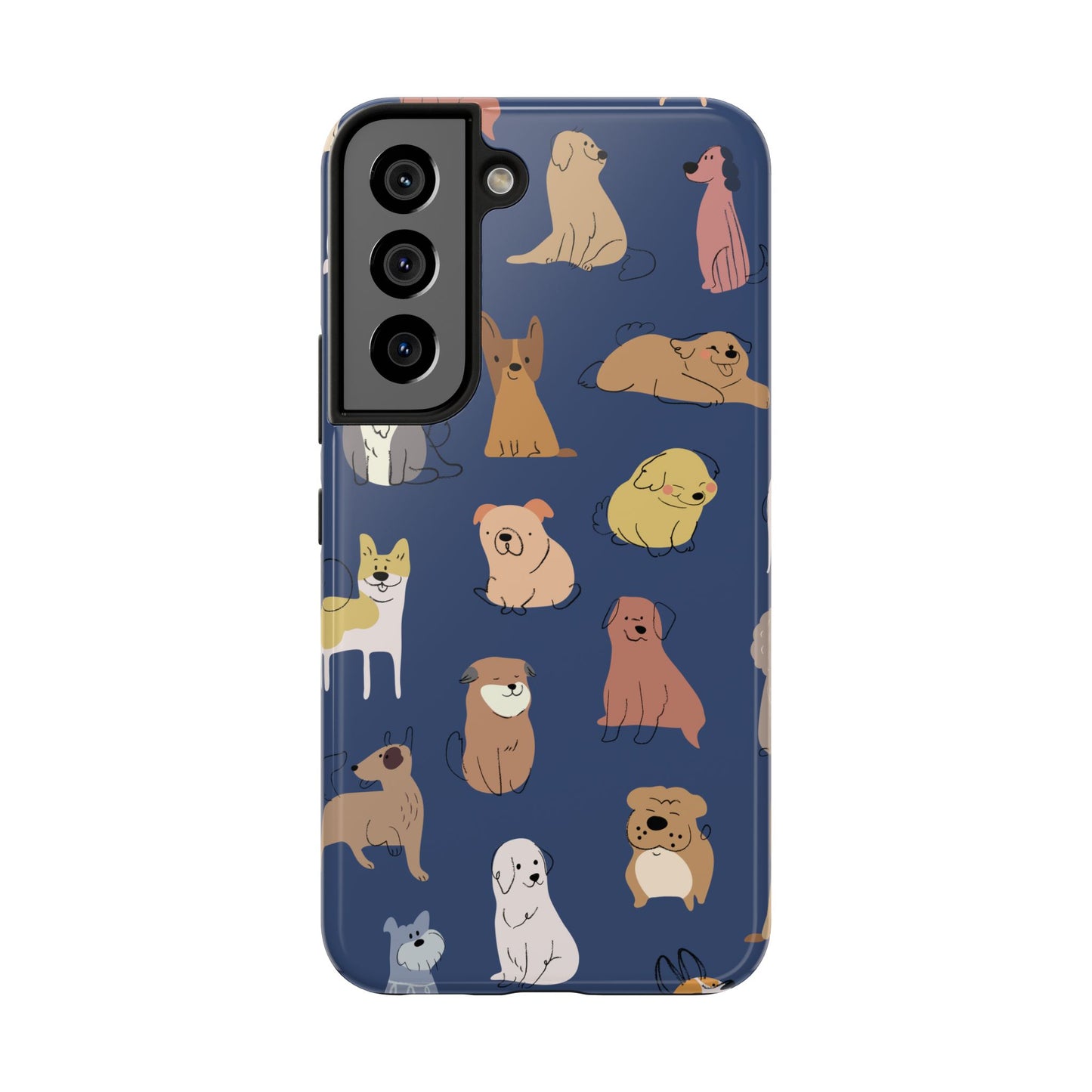 Cute Cartoon Dog Tough Phone Case - Perfect for Pet Lovers