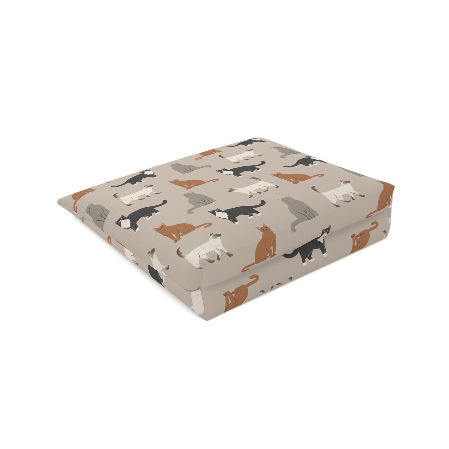 Cute Cubist Cat Print Cotton Cosmetic Bag - Pet Lover Gift