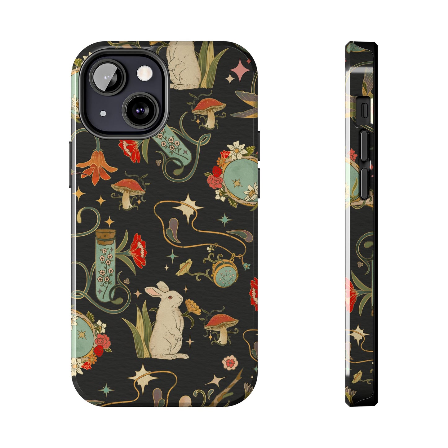 Whimsical Floral Rabbit Phone Case | Tough Protective Cover for Nature Lovers