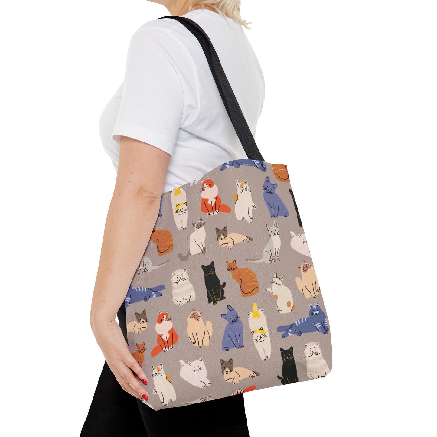 Cute Cat Pattern Tote Bag - Ideal for Pet Lovers and Everyday Use