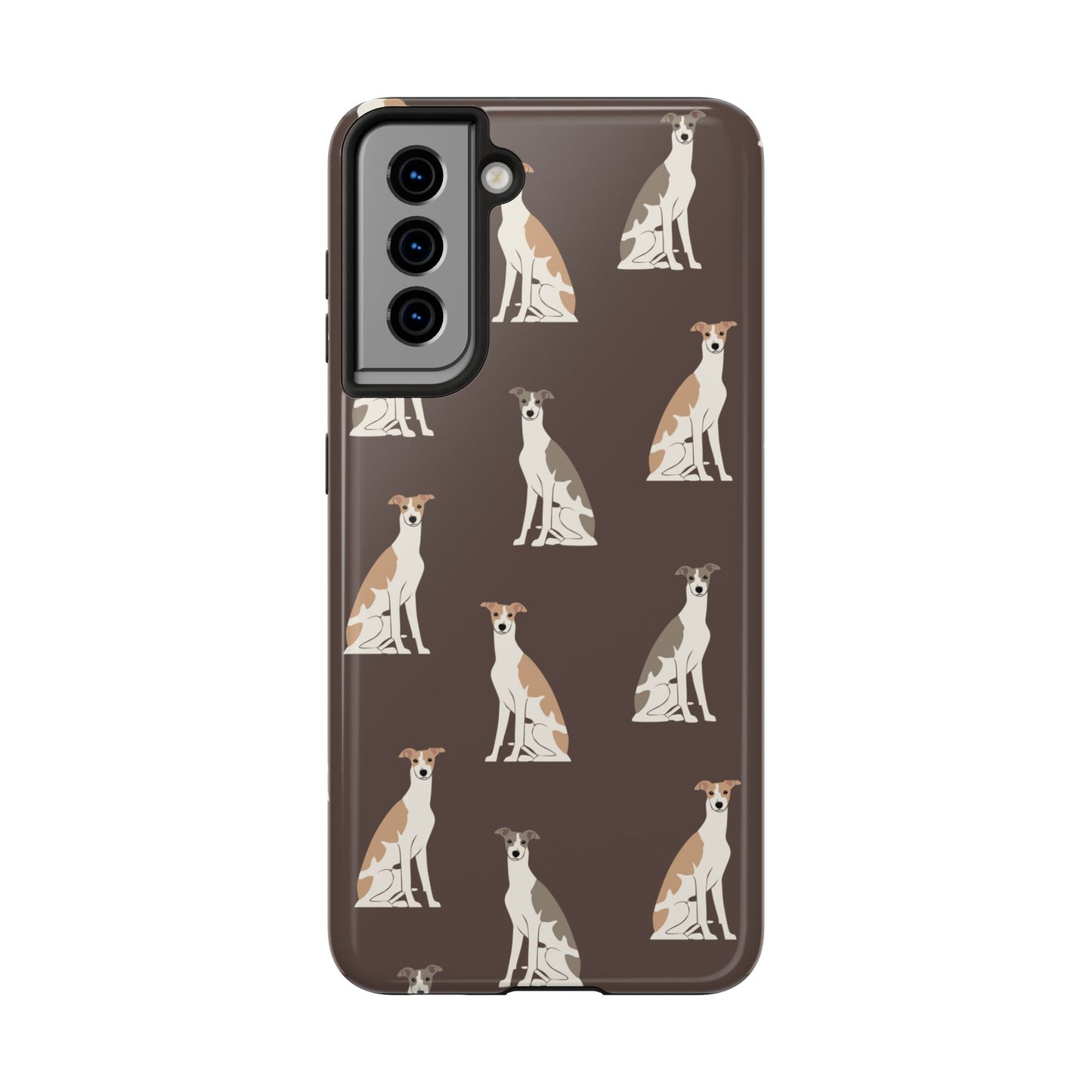 Elegant Grey Hound Pattern Phone Case - Durable & Stylish Dog Lover Accessory
