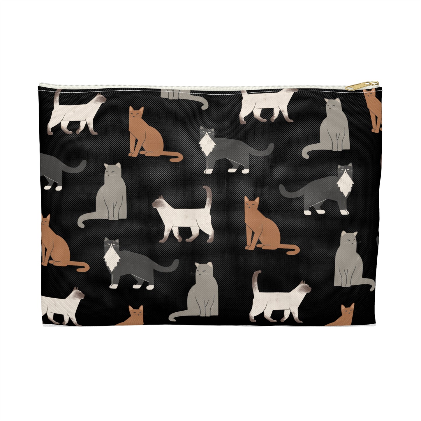 Cat Lover's Accessory Pouch - Cute Feline Print for Organizing Essentials