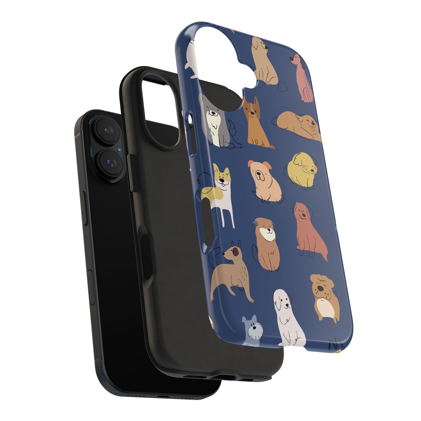 Cute Cartoon Dog Tough Phone Case - Perfect for Pet Lovers